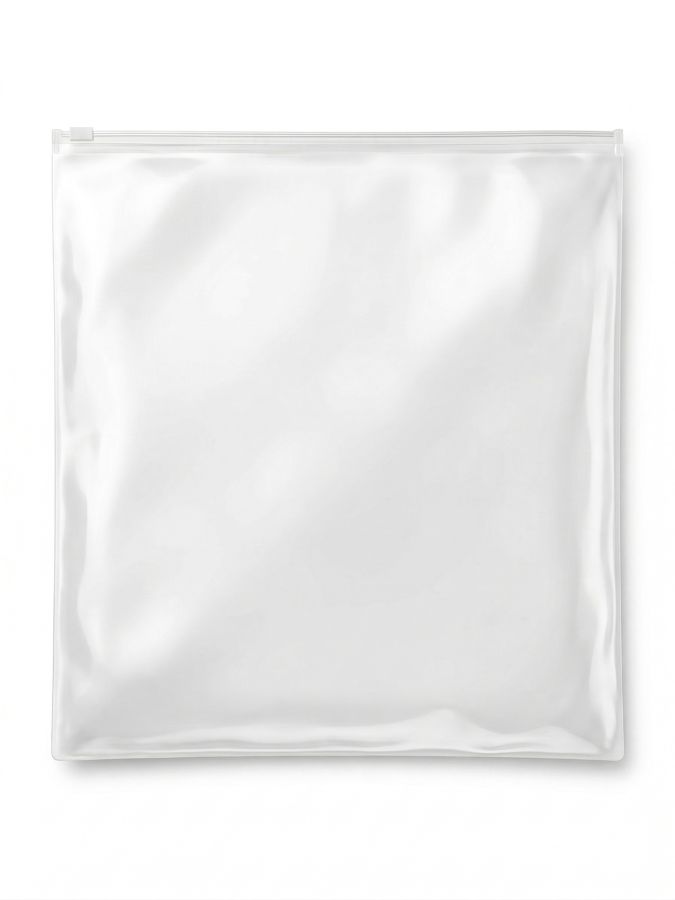 Printed frosted slider bag